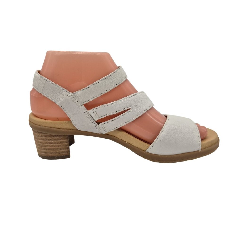 Dansko Women's Tansy White Leather Strappy Heeled Sandals Size 36 US 6 (210) - Picture 3 of 10